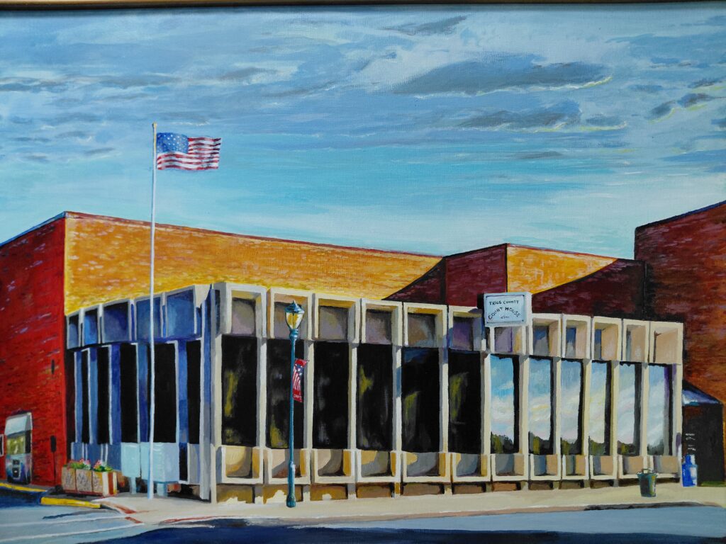 Illustration of the Trigg County Clerk's office.
